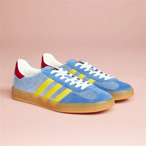 gucci adidas gazelle blue|adidas gucci gazelle trainers.